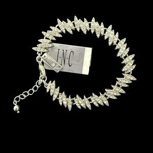 INC Silver Marquise Crystal Tennis Bracelet | NWT | Adjustable
